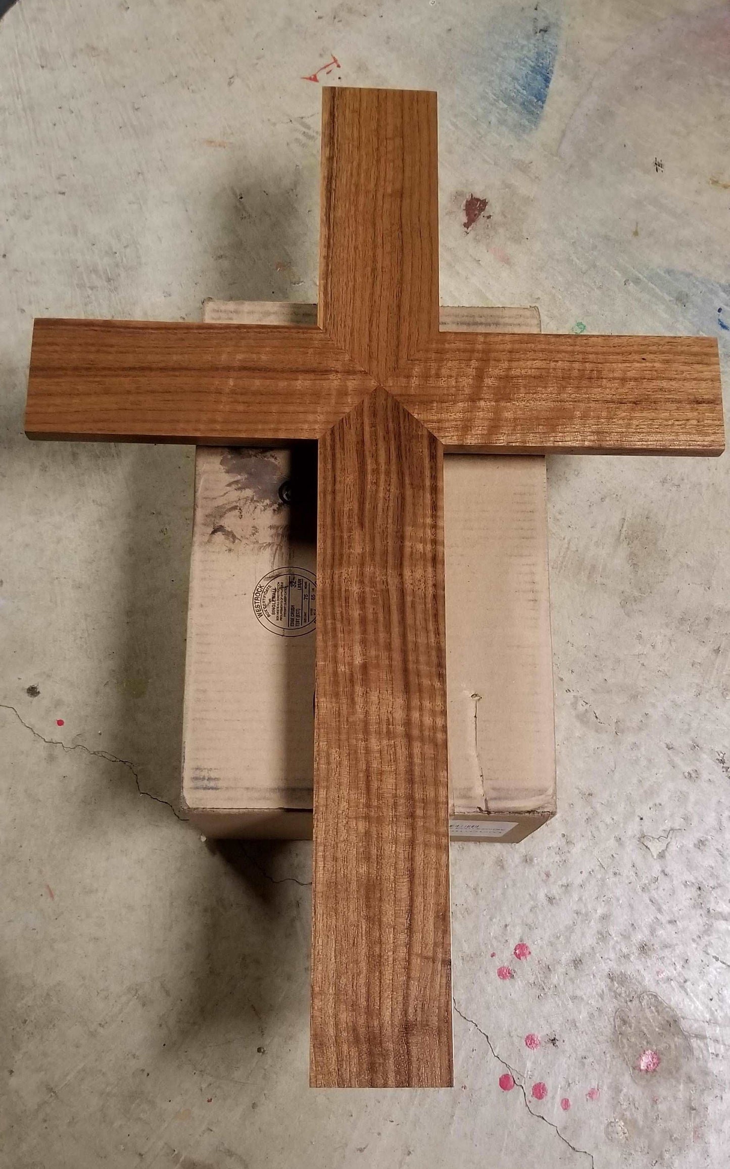 Large Wood Cross 24x17 - Solid Walnut
