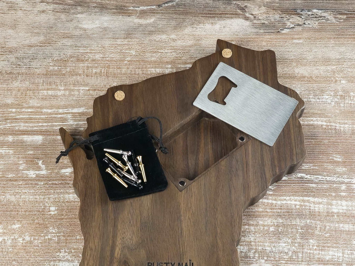 Wisconsin Cribbage Board - Walnut