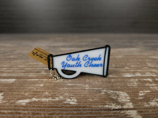 OC Youth Cheer Sparkle Megaphone Keychain