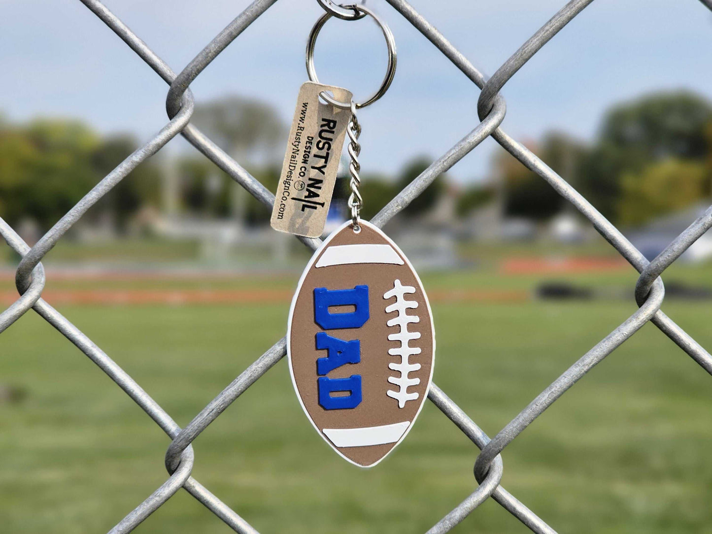 Football Dad - Football-shaped keychain