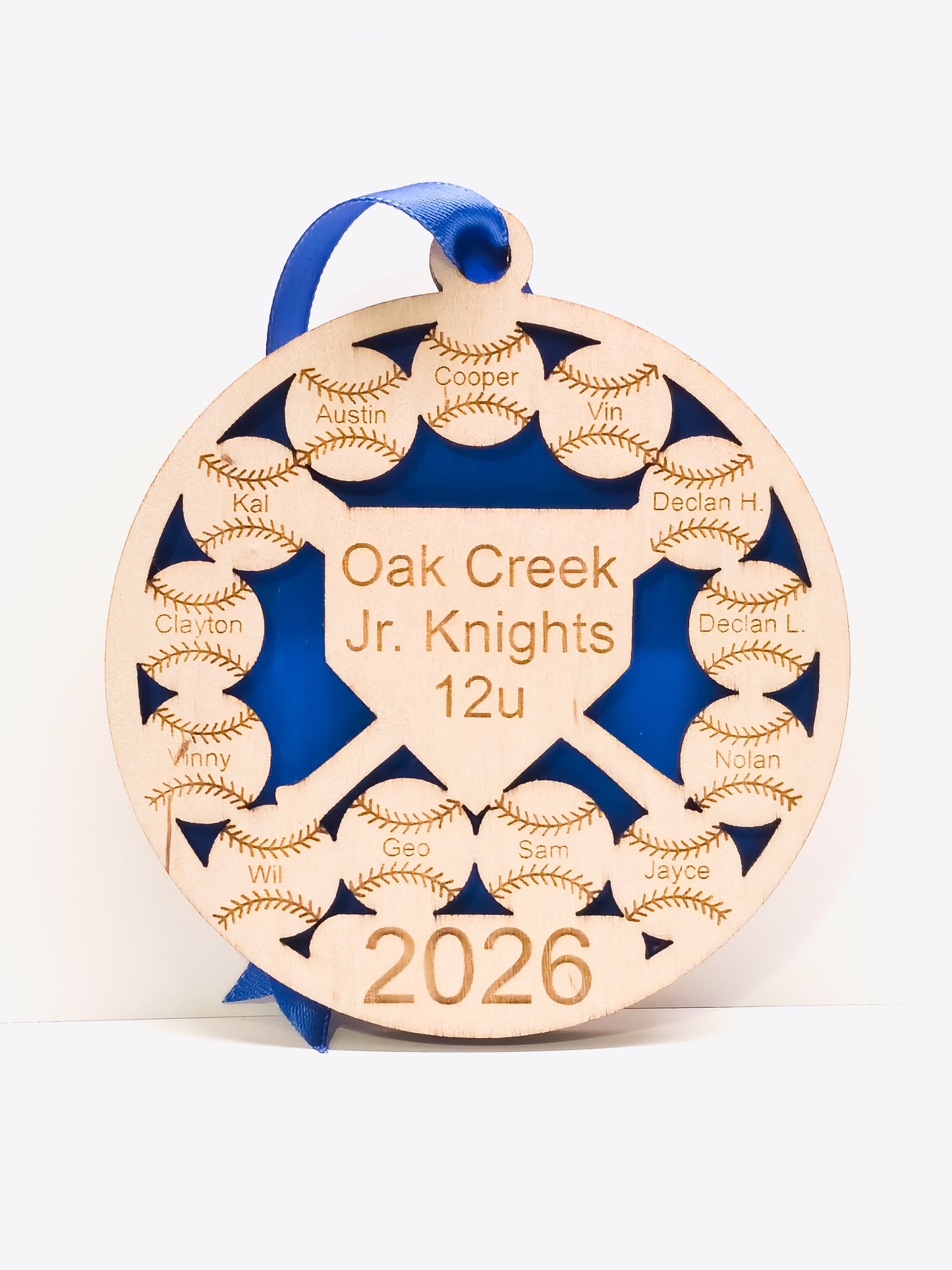 Personalized Baseball Team Ornament