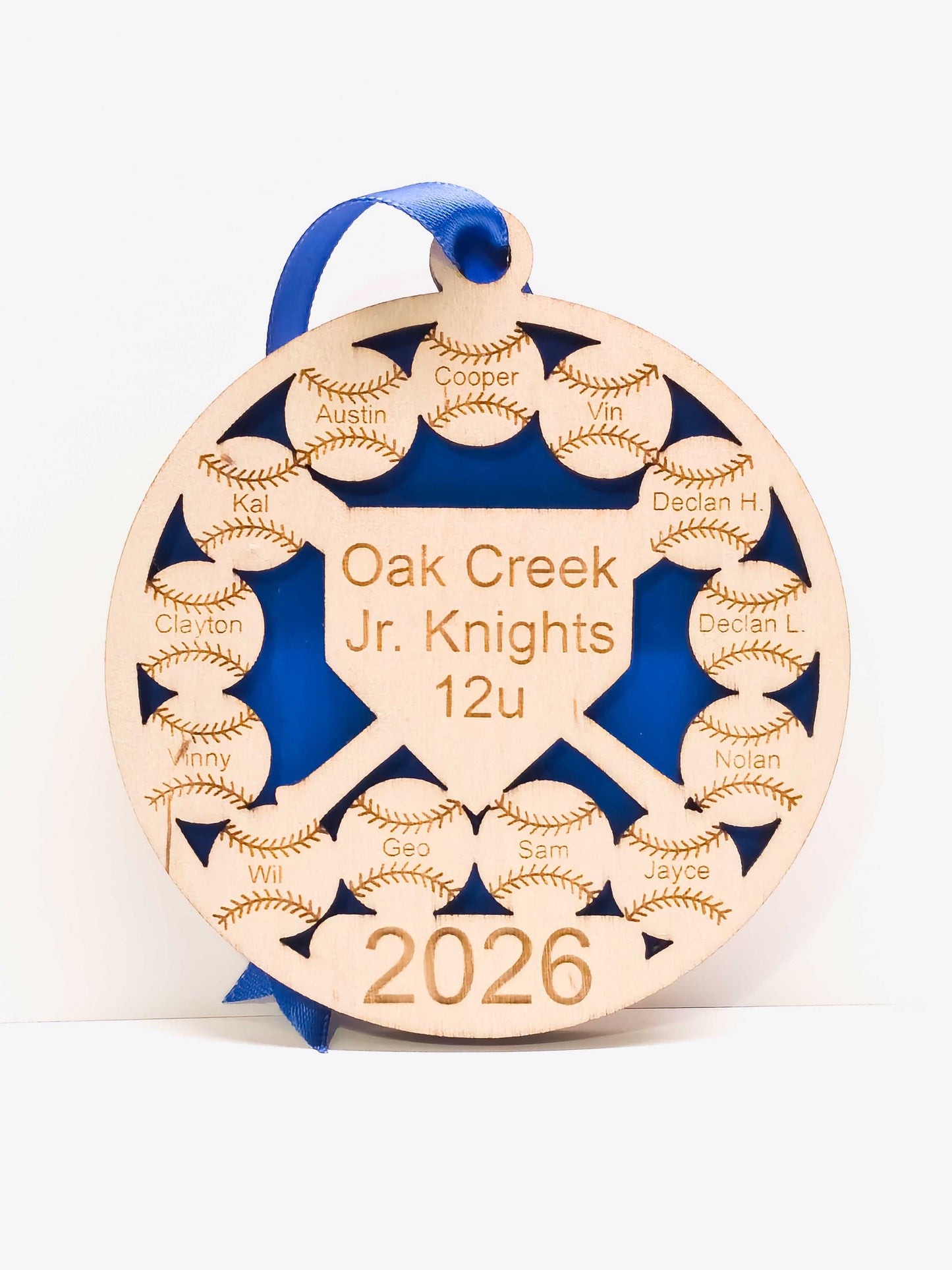 Personalized Baseball Team Ornament
