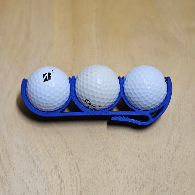 Belt Clip Golf Ball Holder - 2 or 3 balls