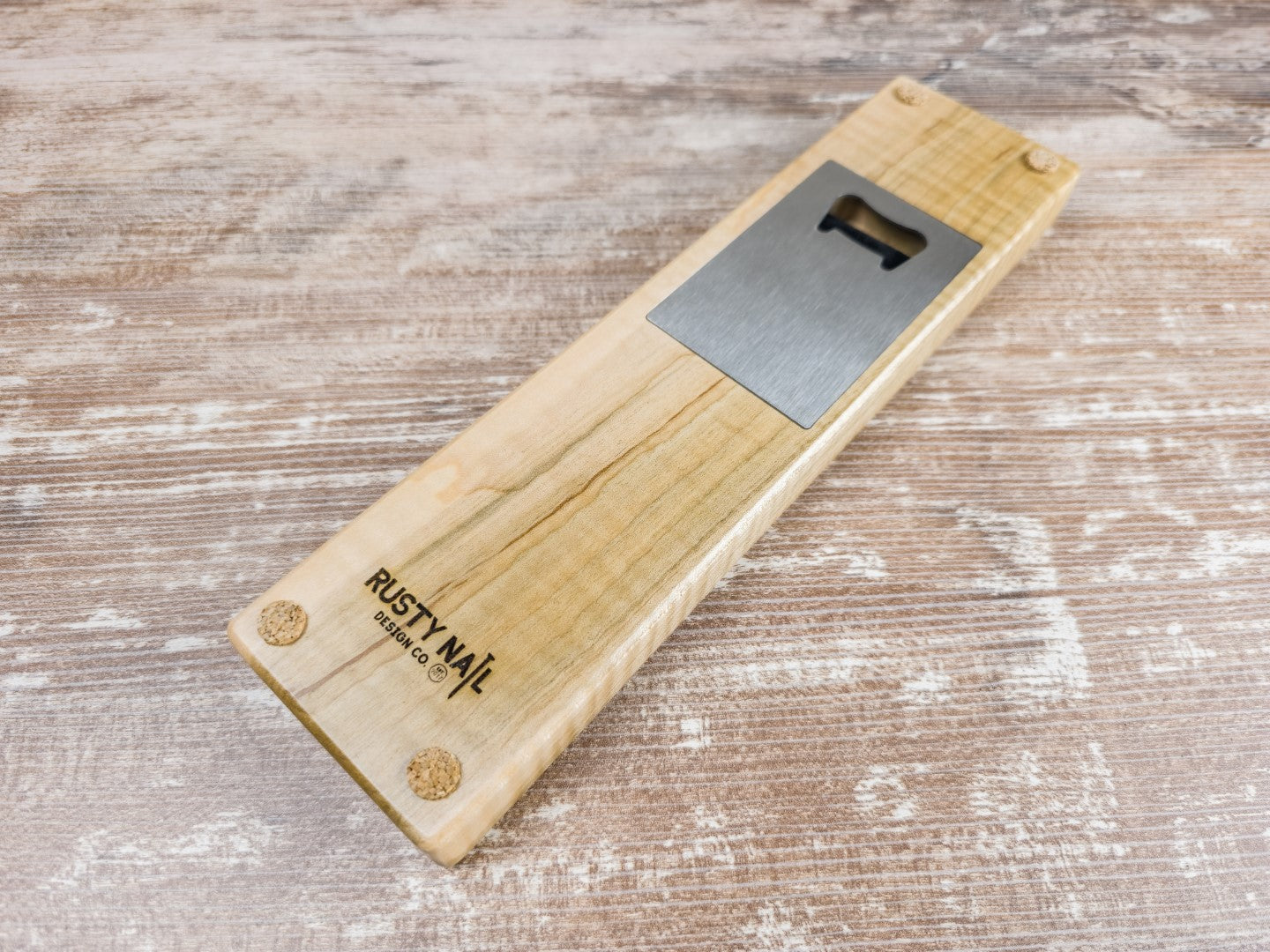 Mini Cribbage game board with pegs - Curly Maple #1