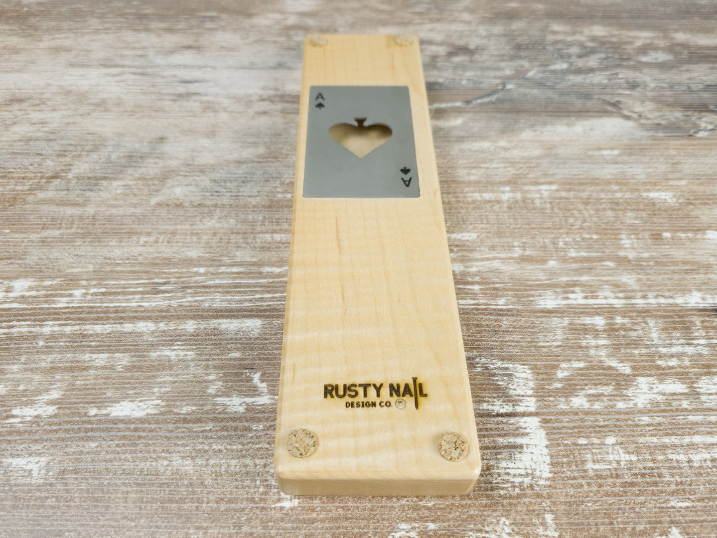 Mini Cribbage game board with pegs - Curly Maple #2