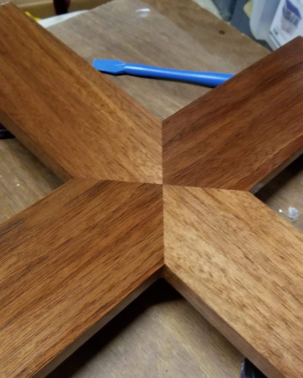 Large Wood Cross 24x17 - Solid Walnut