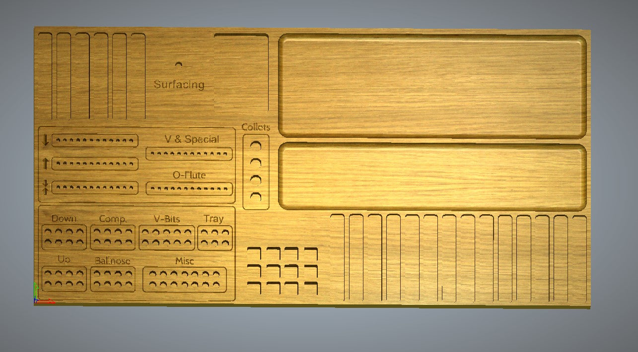 Large CNC Bit Organizer Tray