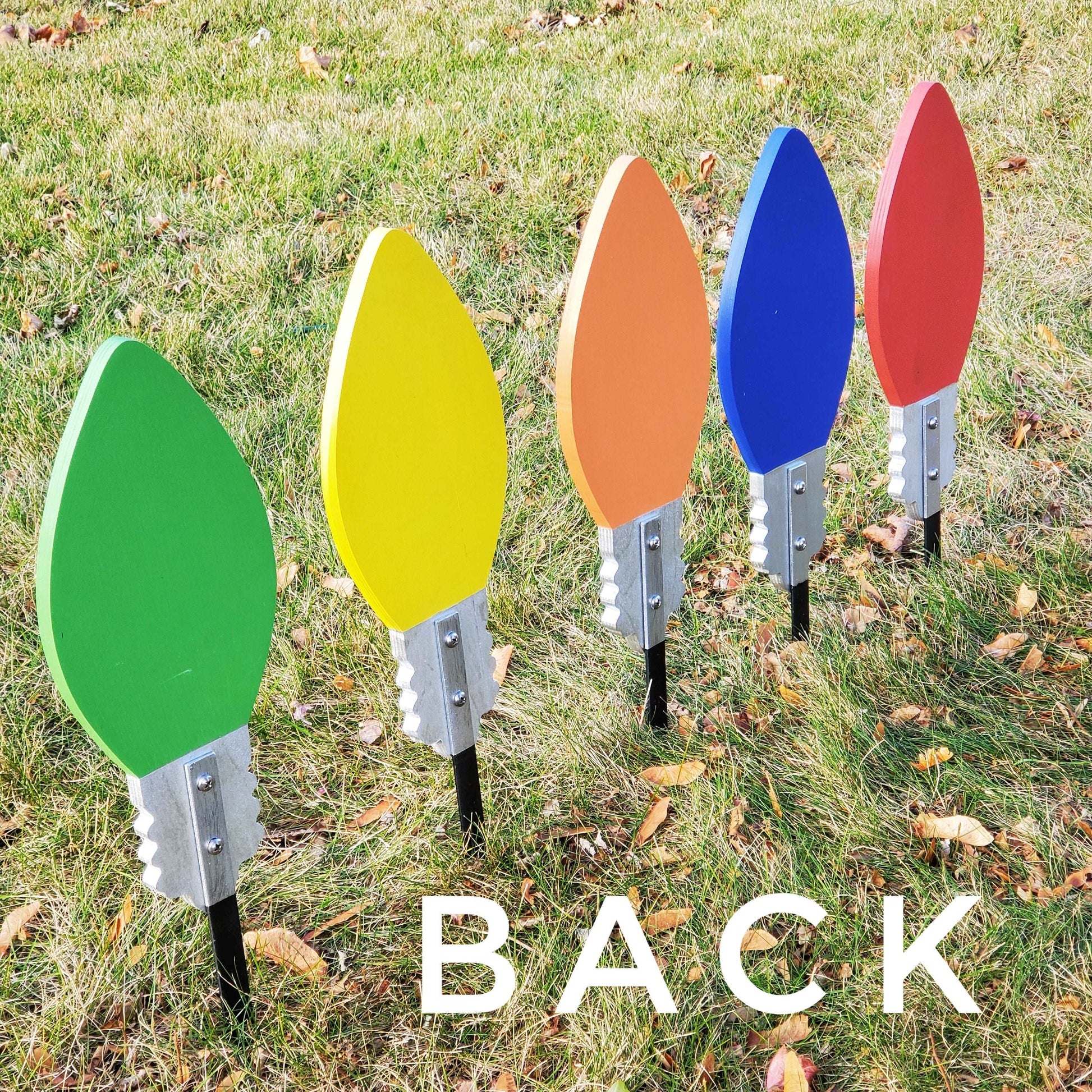 Christmas Light Bulb yard decorations - Set of 5