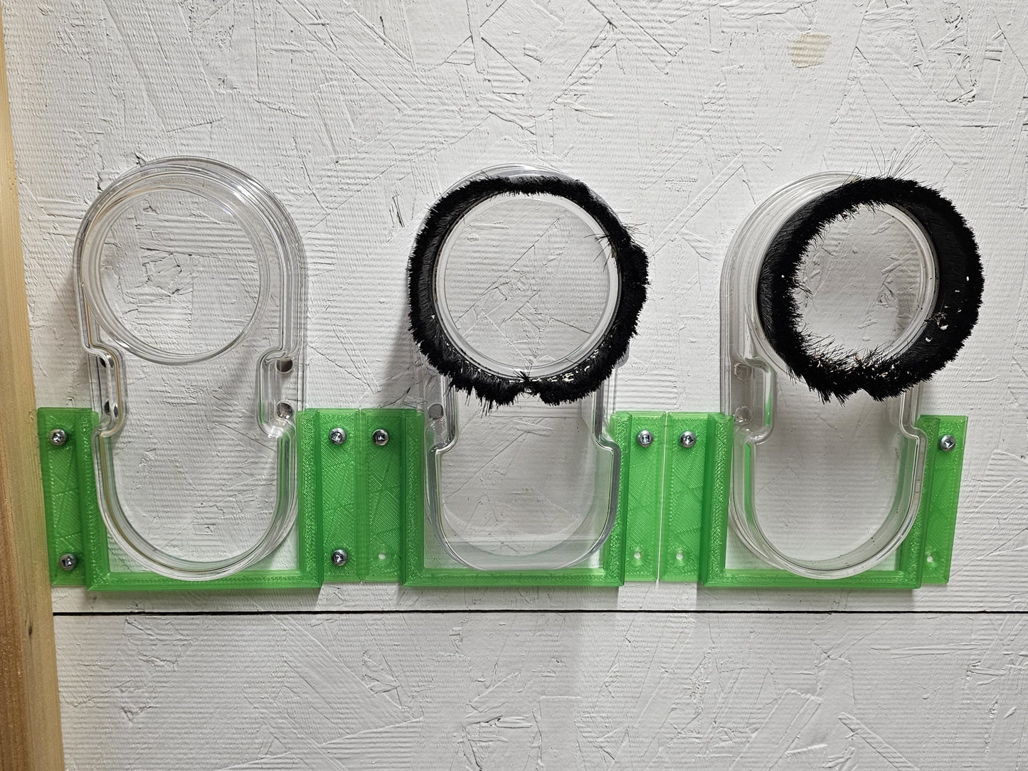 Holder for Carbide3d Shapeoko Sweepy 2.0 Dust Boot Bottom - Holds neatly against a wall or flat surface - 3D Printed - Single or 3 Pack