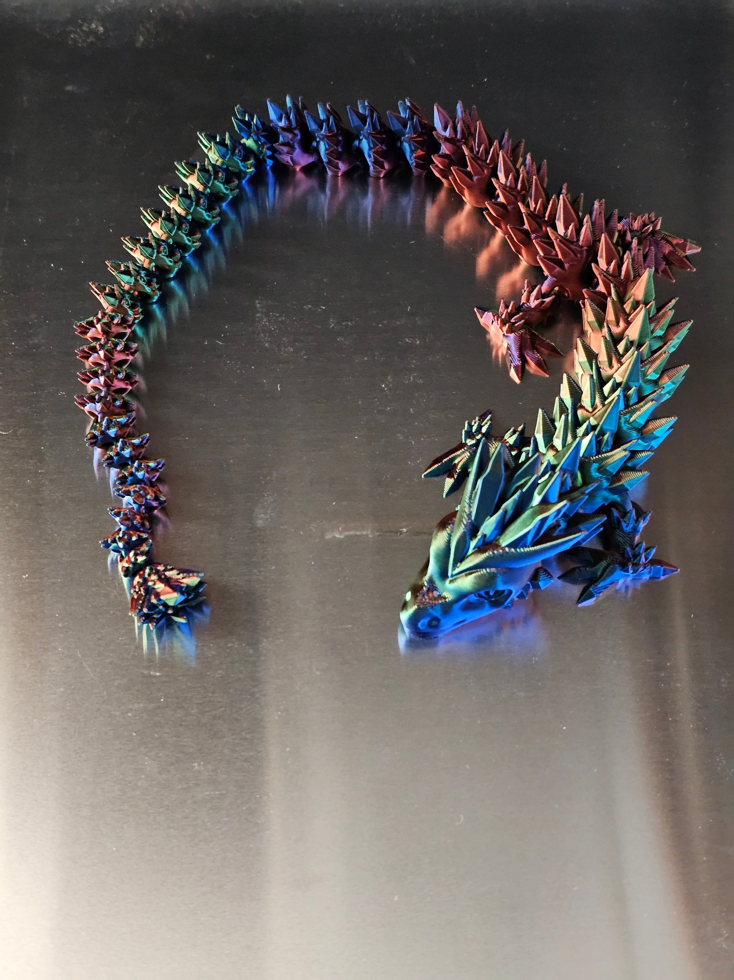 Articulating Crystal Dragon - Color Shifting - Red, Green, Blue