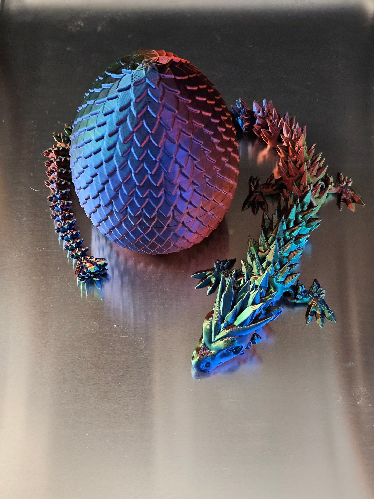 Articulating Crystal Dragon - Color Shifting - Red, Green, Blue