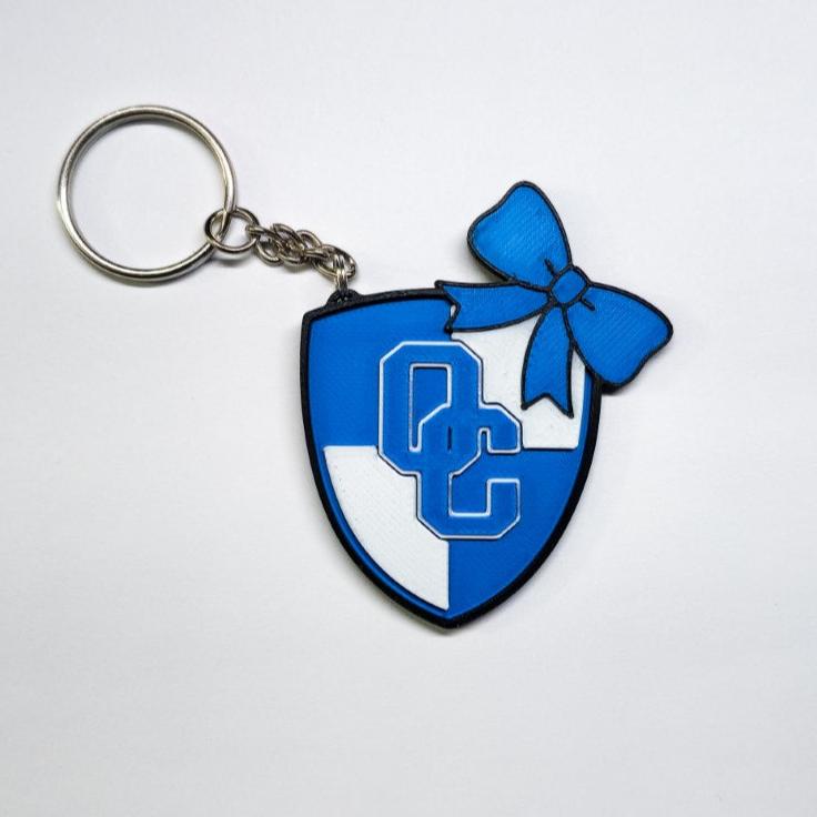 Oak Creek Youth Cheer "OC Shield" 3D Keychain