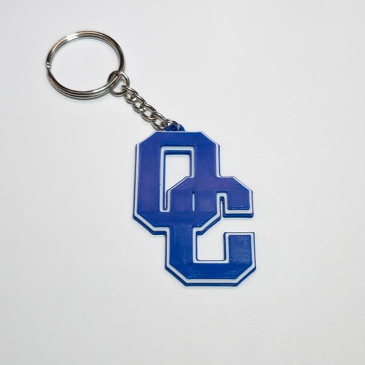 Oak Creek High School Interlocked OC 3D Keychain or Bag Charm