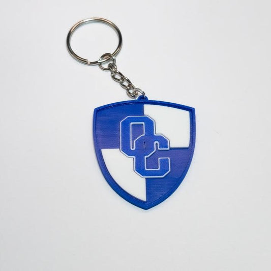 Oak Creek High School "OC Shield" 3D Keychain or Bag Charm