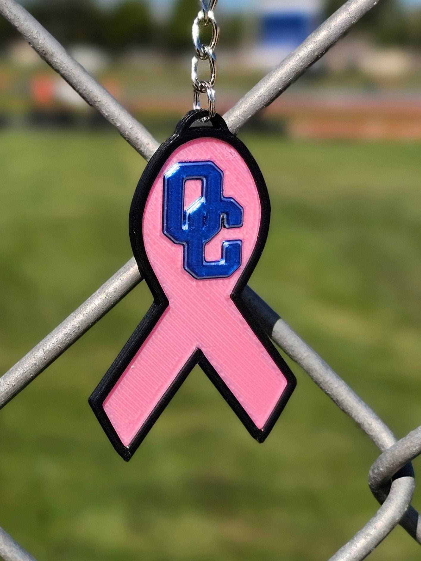 Oak Creek OC Cancer Awareness Keychains/Bag Charms – Rusty Nail Design LLC