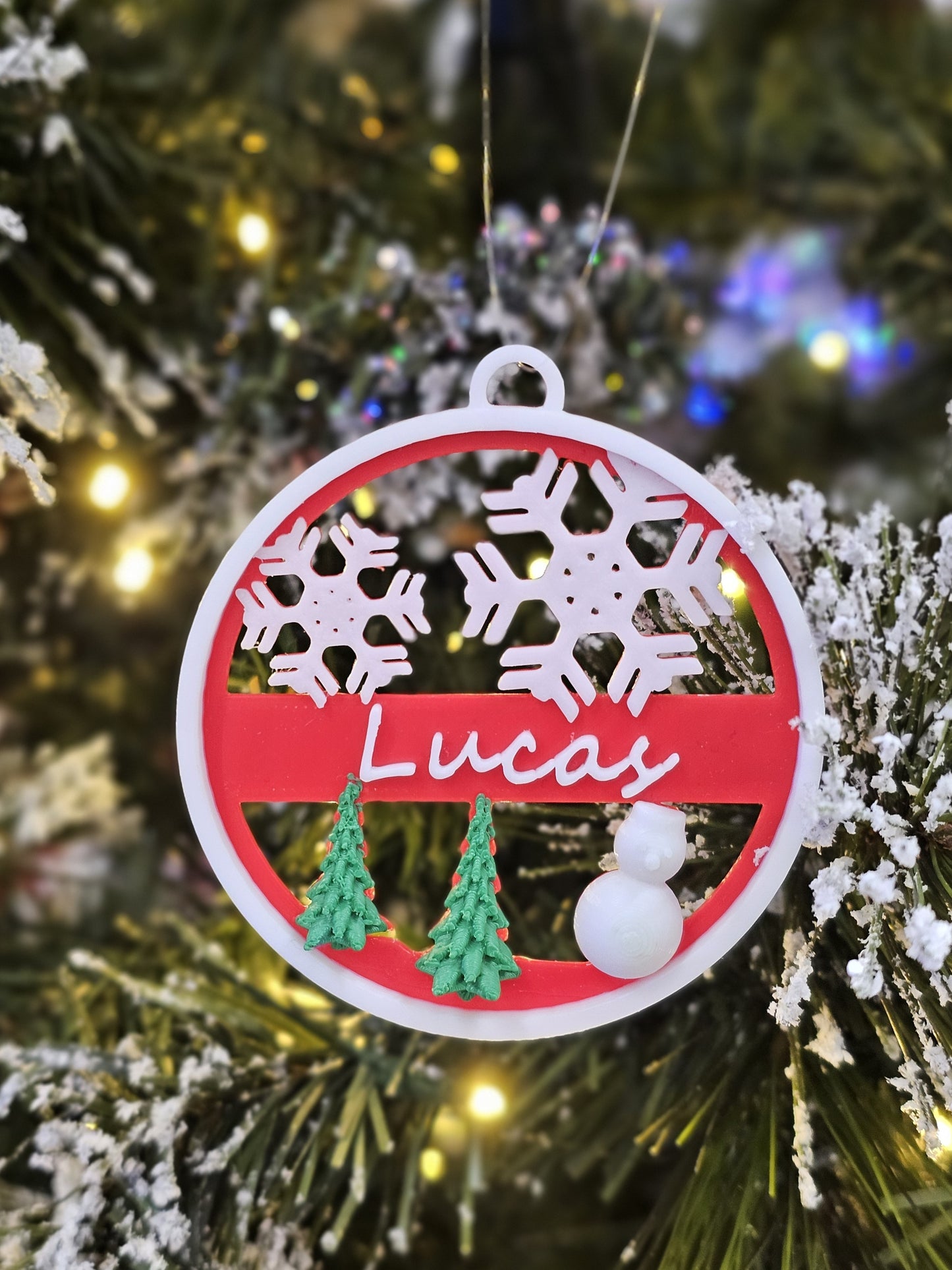 Personalized Christmas Scene Ornament