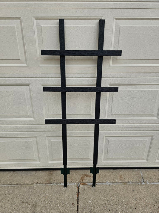 Black Garden Trellis - Maintenance-Free Composite