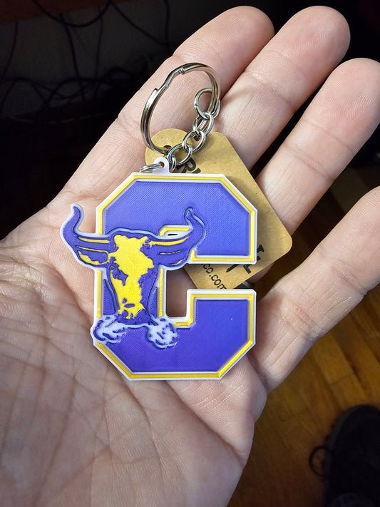 Cudahy High School Packers Logo Keychain