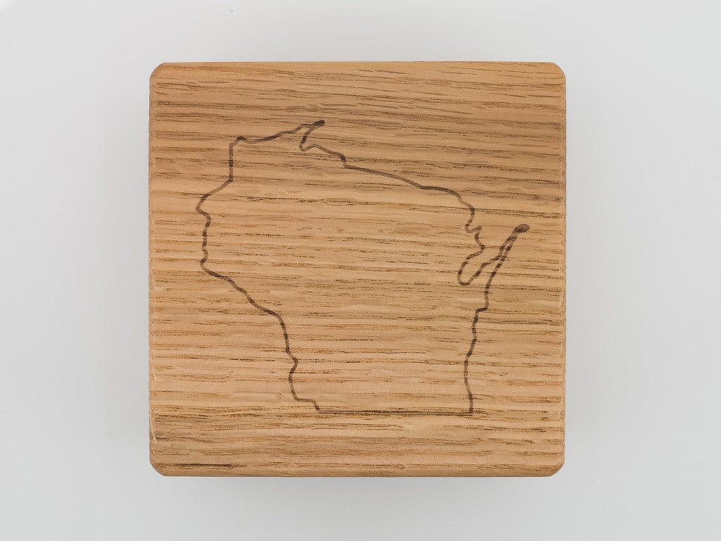 Set of 4 Wood Coasters with Built-in Bottle Openers