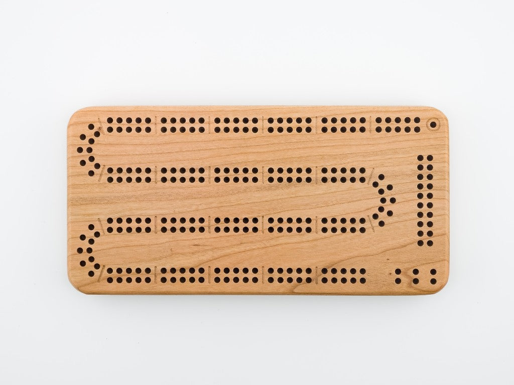Cherry Wood Cribbage Board 2