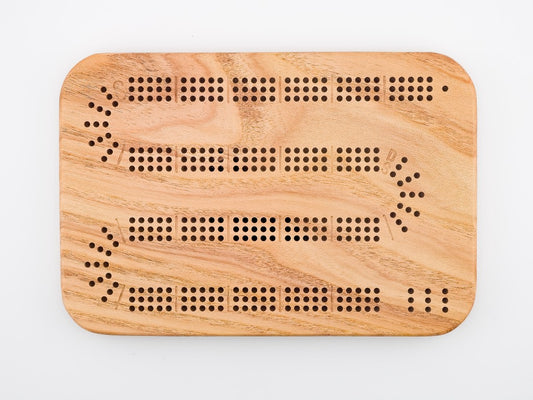 Honey Locust Wood Cribbage Board