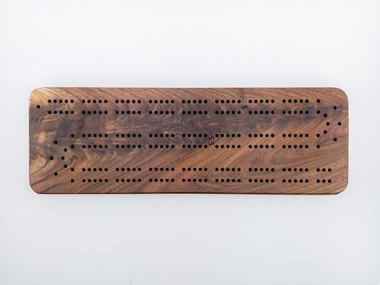 Figured Walnut Cribbage Board
