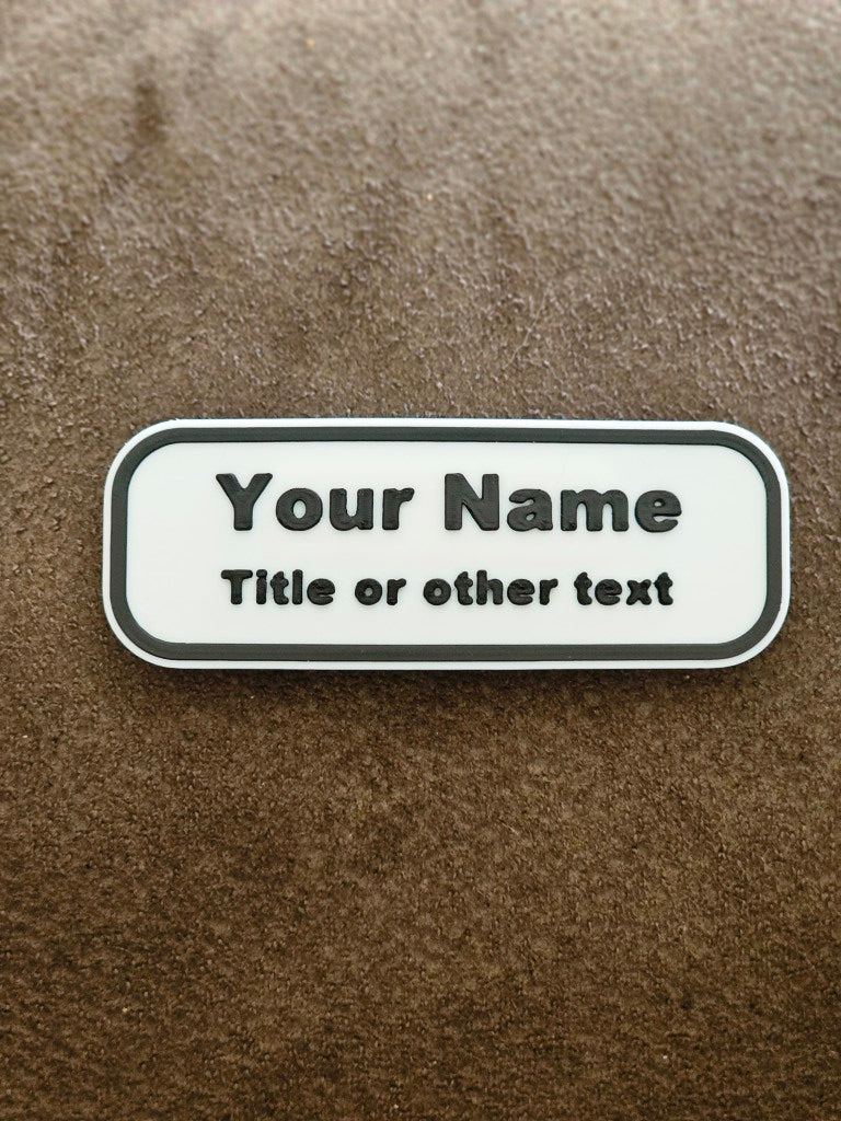 Basic 3D Printed Nametag with Magnetic Attachment