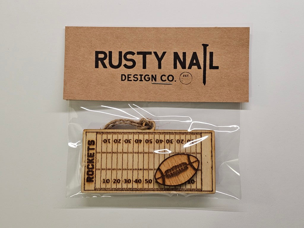 Team Name Football Field Ornament