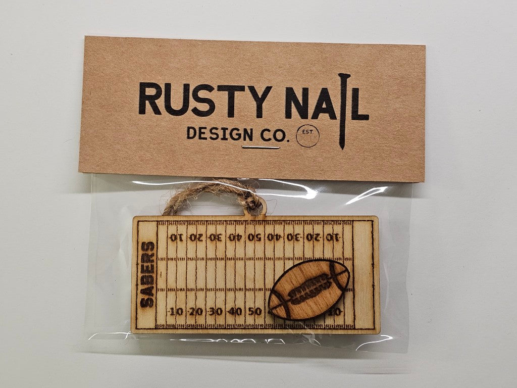 Team Name Football Field Ornament