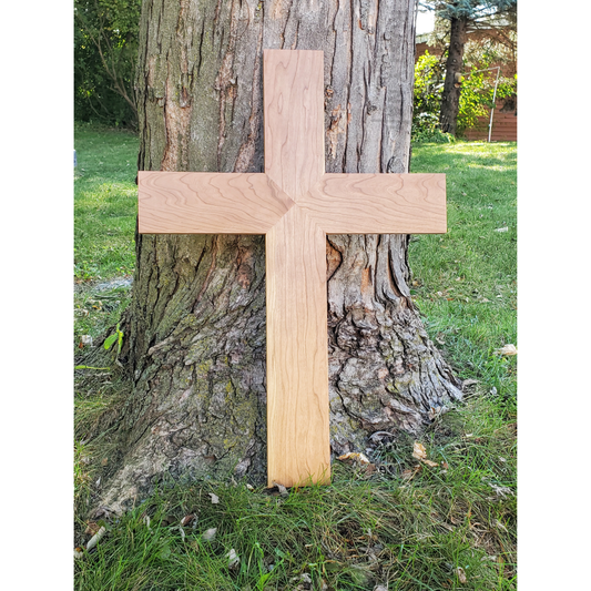 Large Wood Cross 24x17 - Solid Cherry Wood