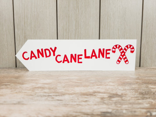 "Candy Cane Lane" Small Christmas sign