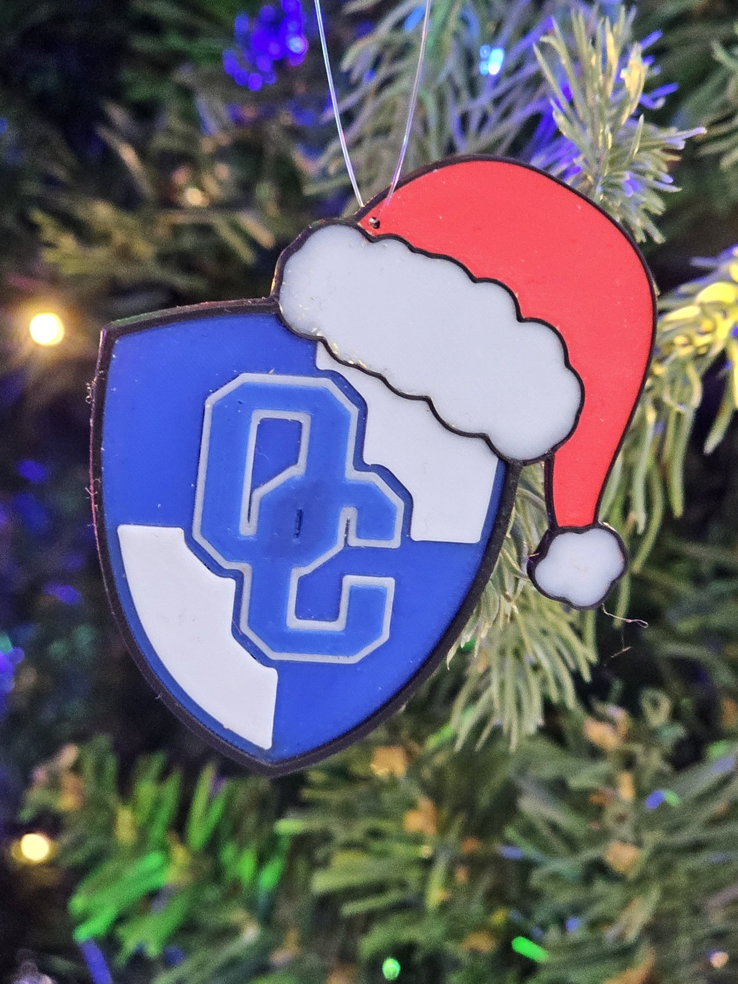 OC Shield with Santa Hat Ornament