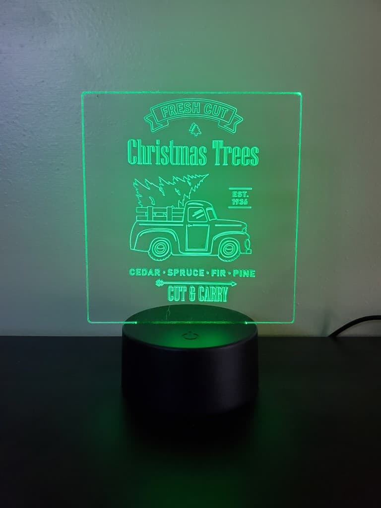 Christmas Tree Truck Light-up LED Sign