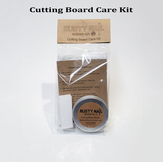 Cutting Board Care Kit - Includes board butter, applicator, buffing cloth, care guide