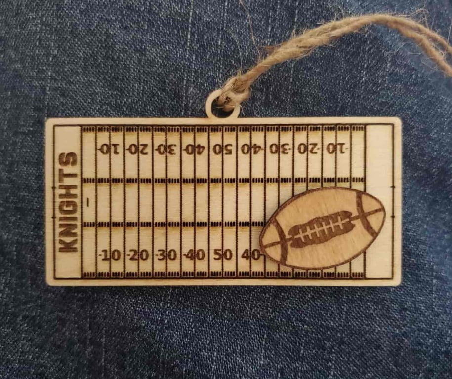 Personalizable Football Field Ornament