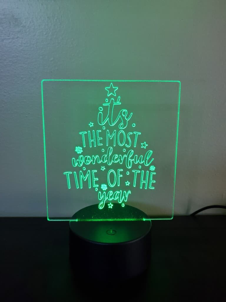 It's the Most Wonderful Time of the Year Christmas Tree shape Light-up LED Sign